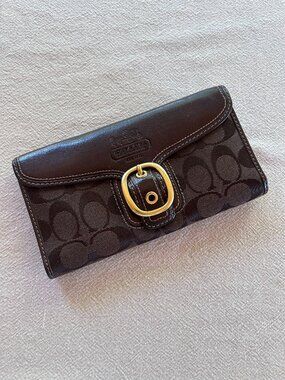 Coach | Bleecker Signature Jacquard Checkbook Wallet
